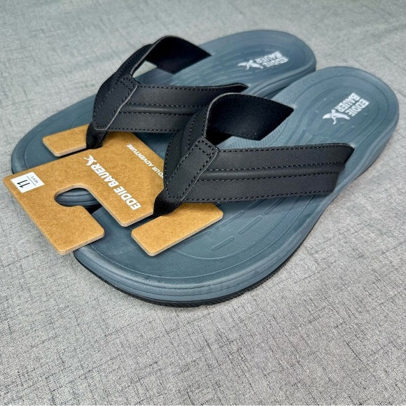 Mens Break Point 2 Flip Flops Black Sandals Comfy Walking Summer 9 10 11 NWT main image 11